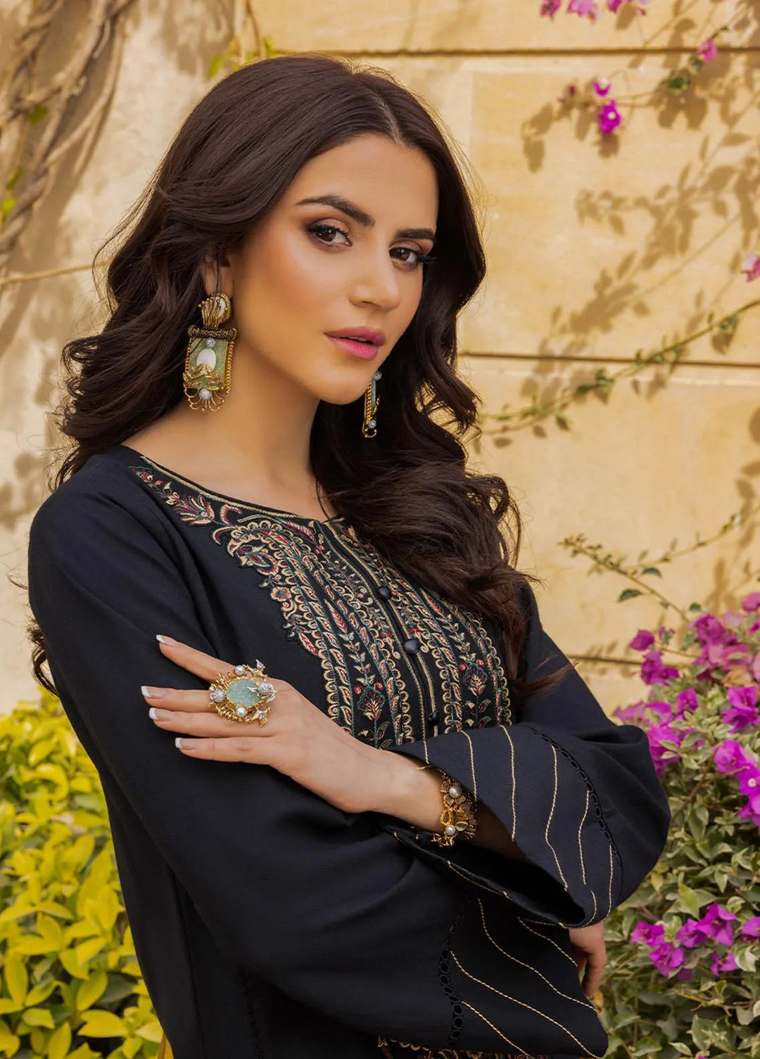 Essential By Asim Jofa Embroidered Cambric Unstitched Suit 2 Piece AJ23EE AJPE-30 - Eid Collection