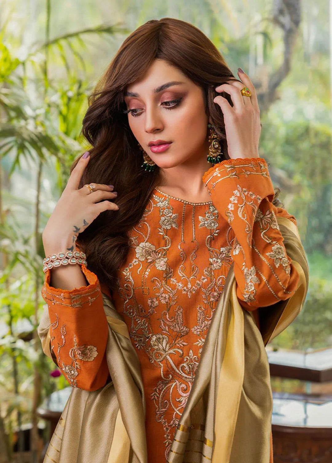 Essential By Asim Jofa Embroidered Cambric Unstitched Suit 2 Piece AJ23EE AJPE-33 - Eid Collection