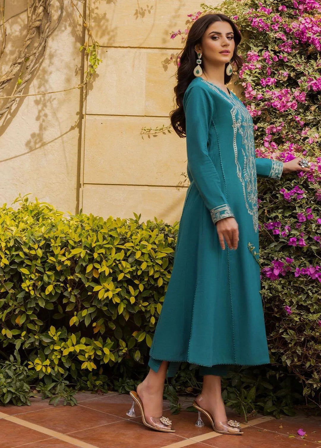 Essential By Asim Jofa Embroidered Cambric Unstitched Suit 2 Piece AJ23EE AJPE-34 - Eid Collection