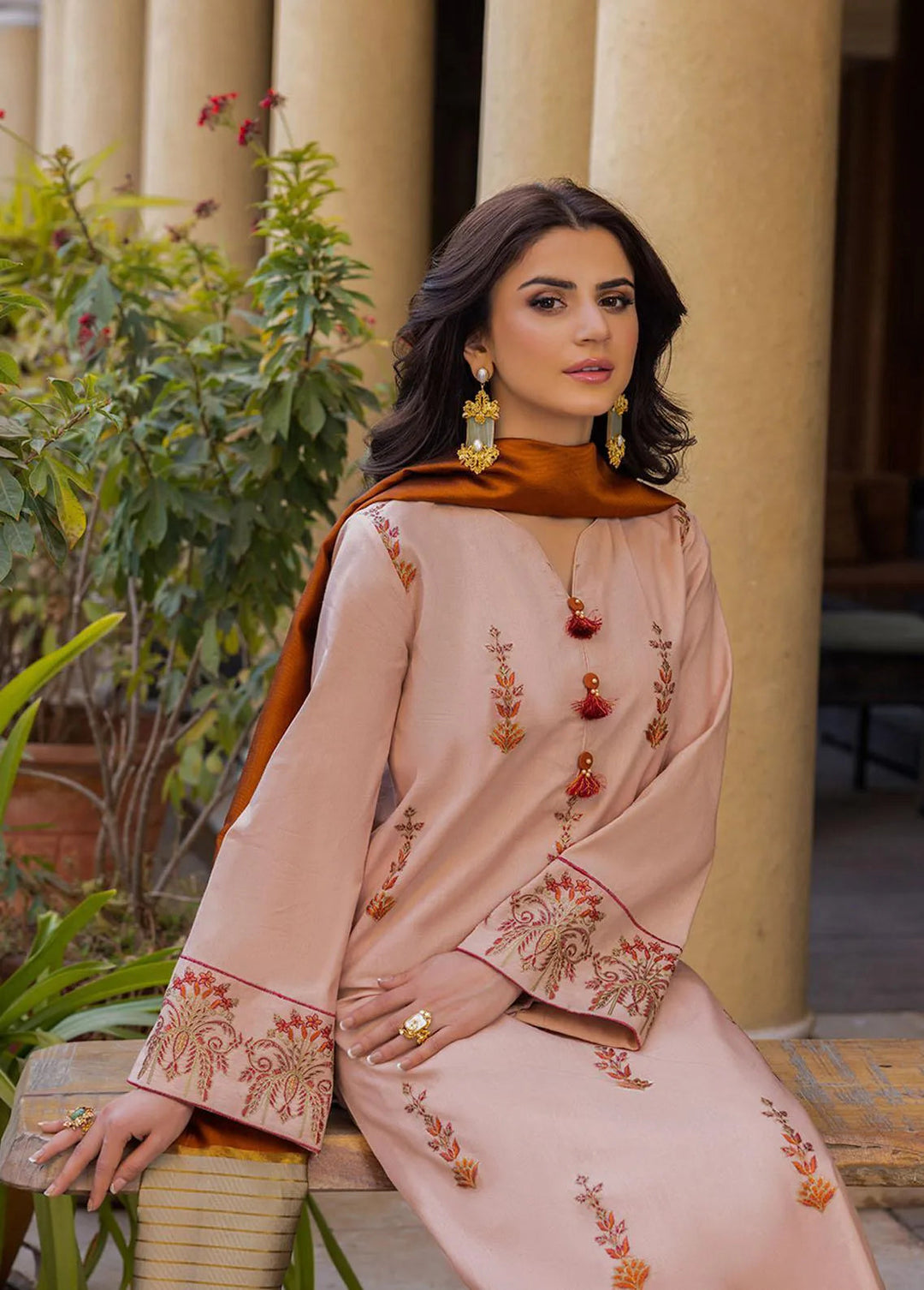 Essential By Asim Jofa Embroidered Cambric Unstitched Suit 2 Piece AJ23EE AJPE-36 - Eid Collection