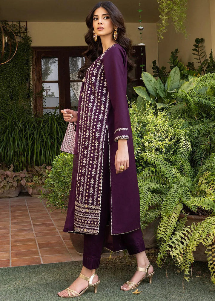 Essential By Asim Jofa Embroidered Cambric Unstitched Suit 3 Piece AJ23EE AJPE-01 - Eid Collection