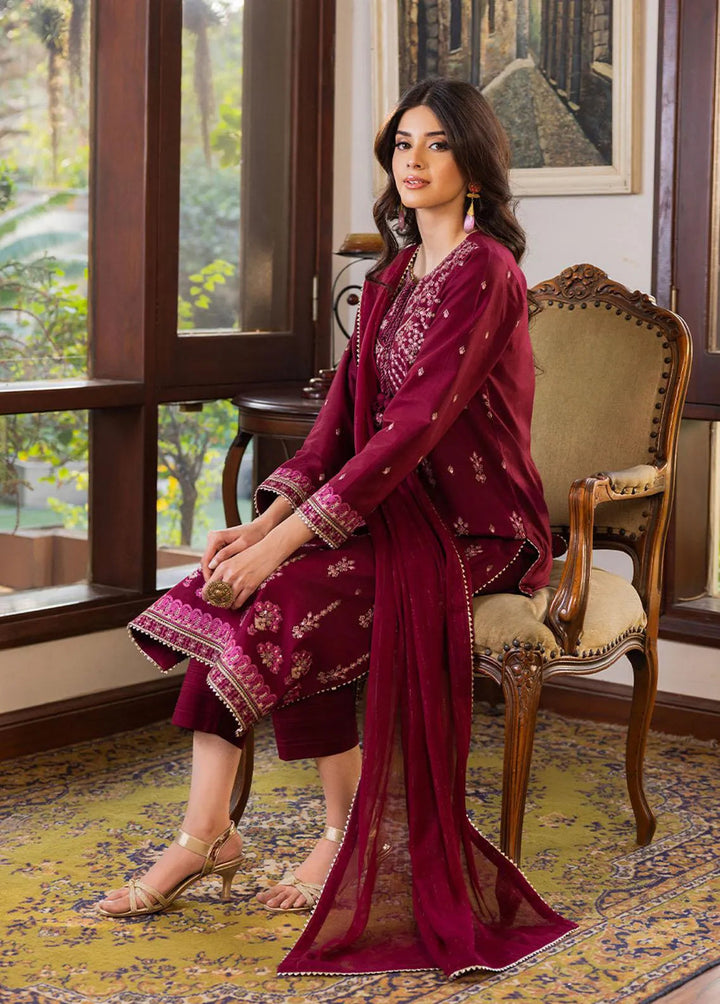 Essential By Asim Jofa Embroidered Cambric Unstitched Suit 3 Piece AJ23EE AJPE-04 - Eid Collection
