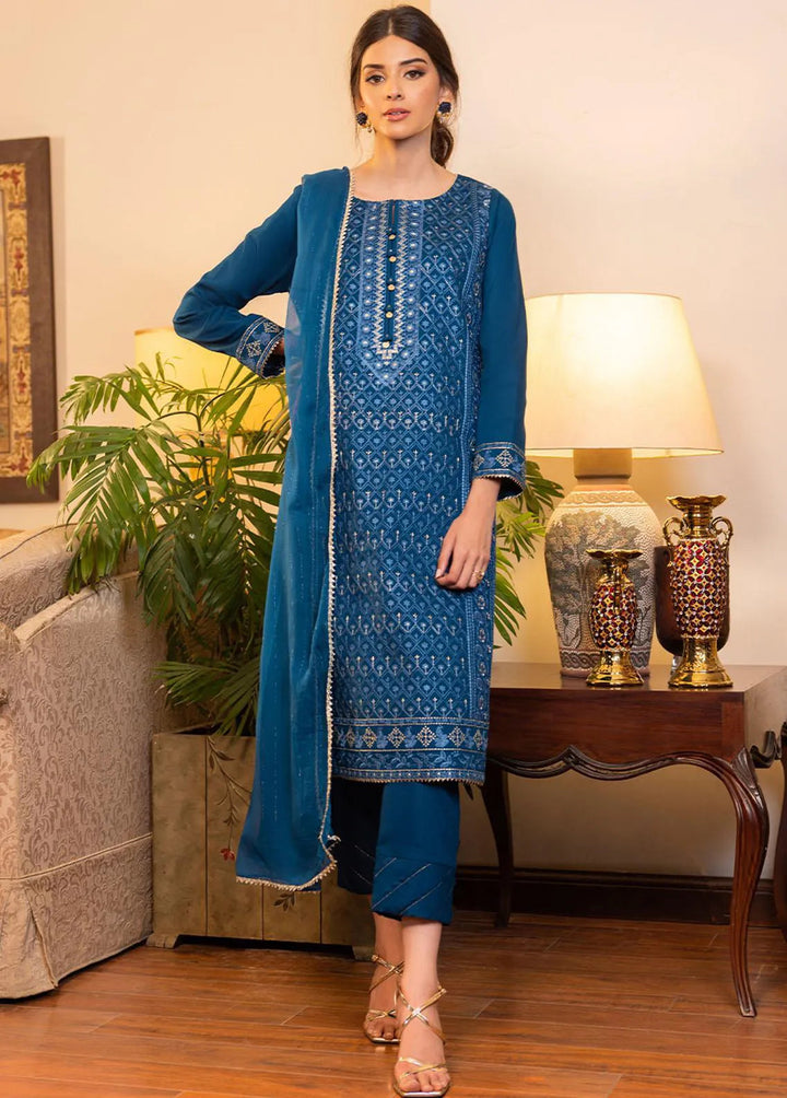 Essential By Asim Jofa Embroidered Cambric Unstitched Suit 3 Piece AJ23EE AJPE-07 - Eid Collection