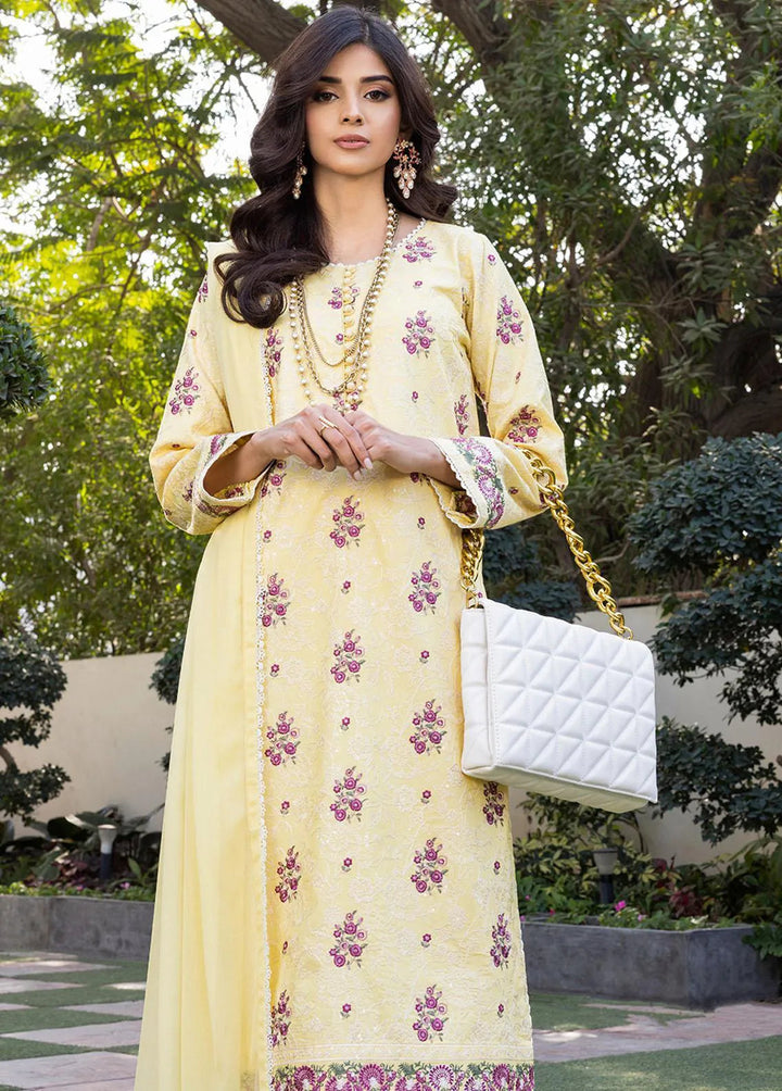 Essential By Asim Jofa Embroidered Cambric Unstitched Suit 3 Piece AJ23EE AJPE-10 - Eid Collection