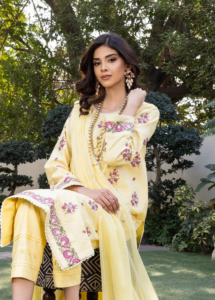Essential By Asim Jofa Embroidered Cambric Unstitched Suit 3 Piece AJ23EE AJPE-10 - Eid Collection