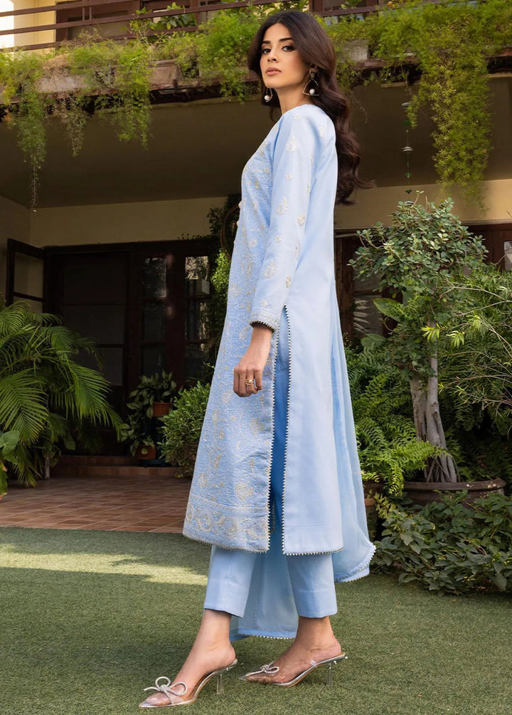 Essential By Asim Jofa Embroidered Cambric Unstitched Suit 3 Piece AJ23EE AJPE-13 - Eid Collection