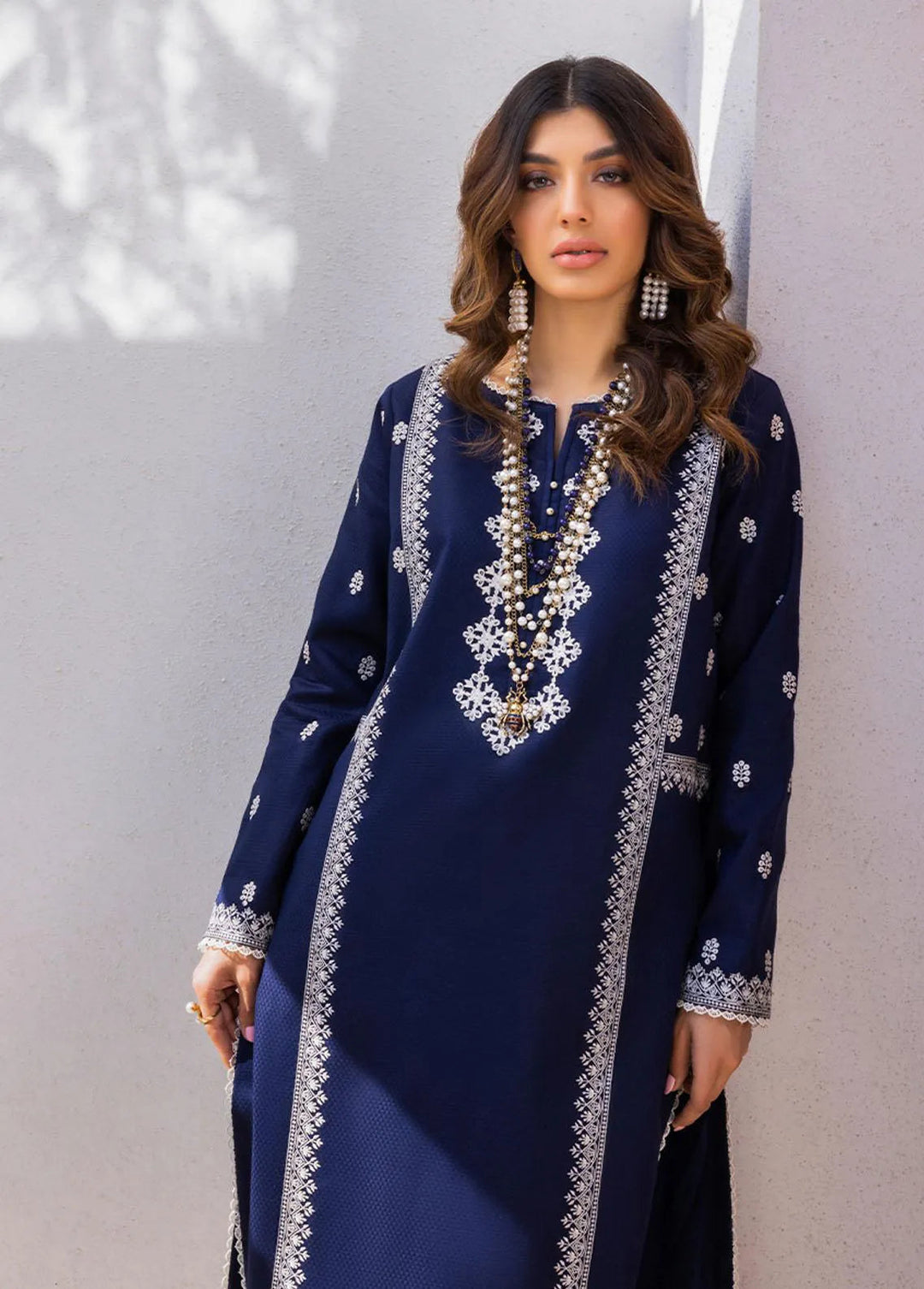Essential By Asim Jofa Embroidered Jacquard Unstitched Suit 2 Piece AJ23EE AJPE-29 - Eid Collection