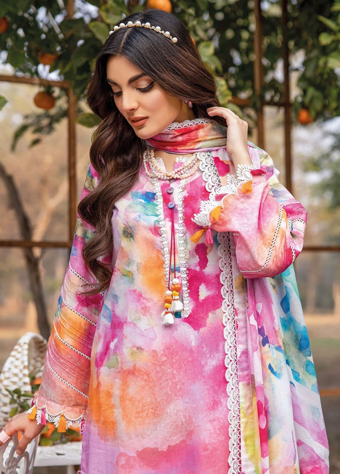 Essential By Gul Ahmed Embroidered Lawn Suits Unstitched 3 Piece GA24E CL-42028 - Summer Collection