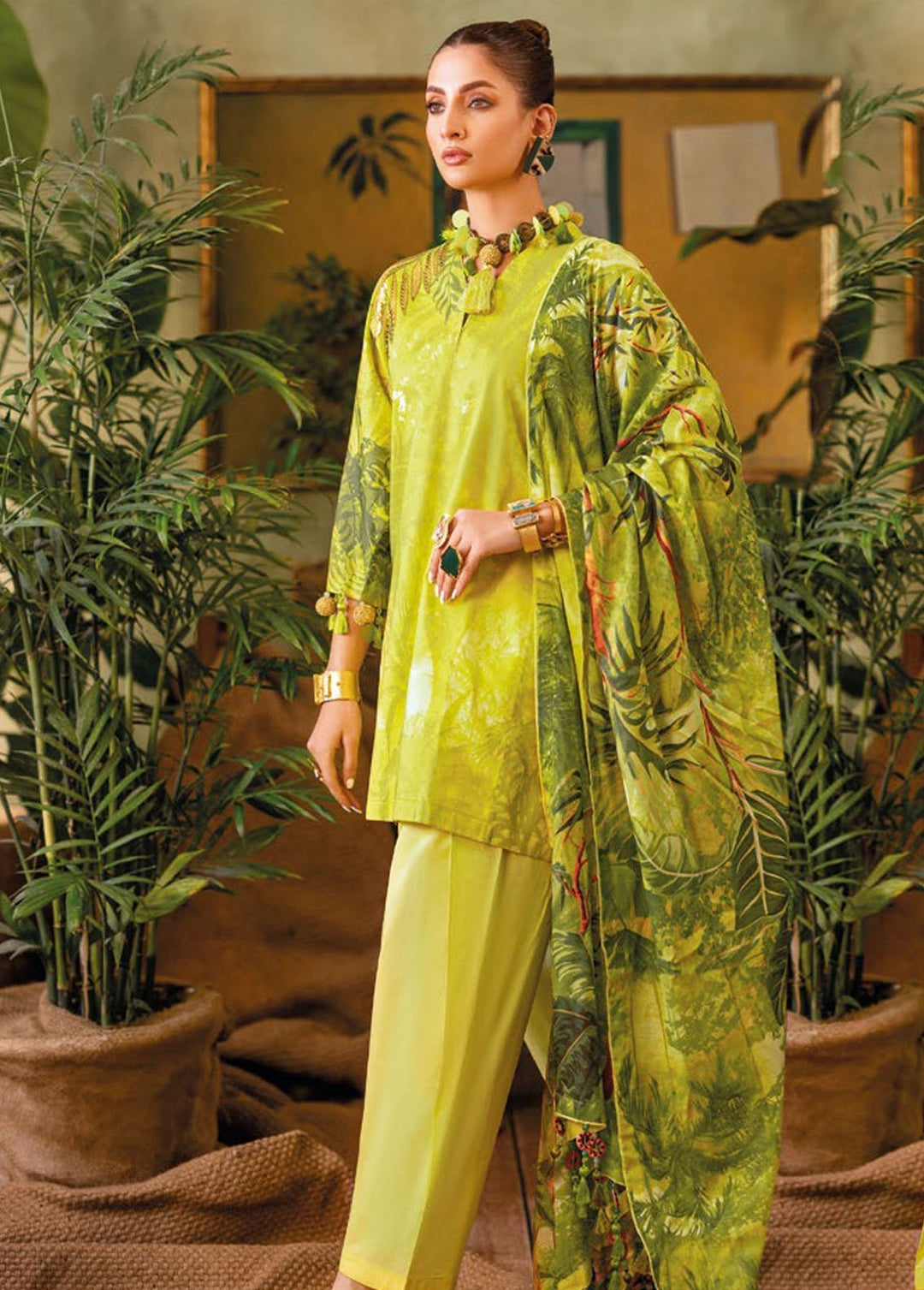 Essential By Gul Ahmed Embroidered Lawn Suits Unstitched 3 Piece GA24E CL-42031 - Summer Collection