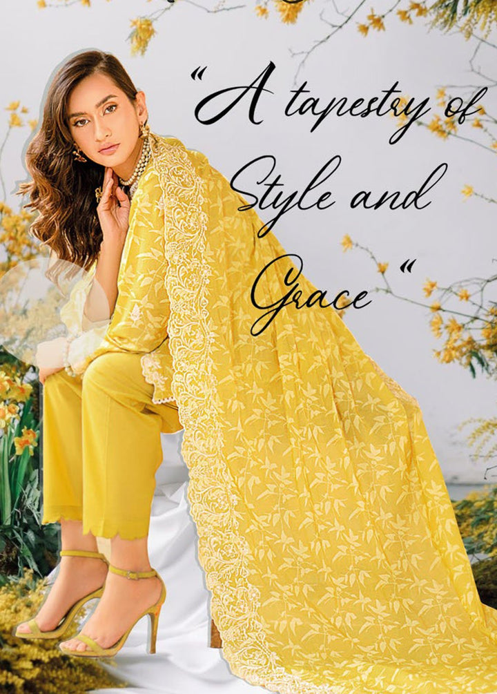 Essential By Gul Ahmed Embroidered Lawn Suits Unstitched 3 Piece GA24E CL-42040 - Summer Collection