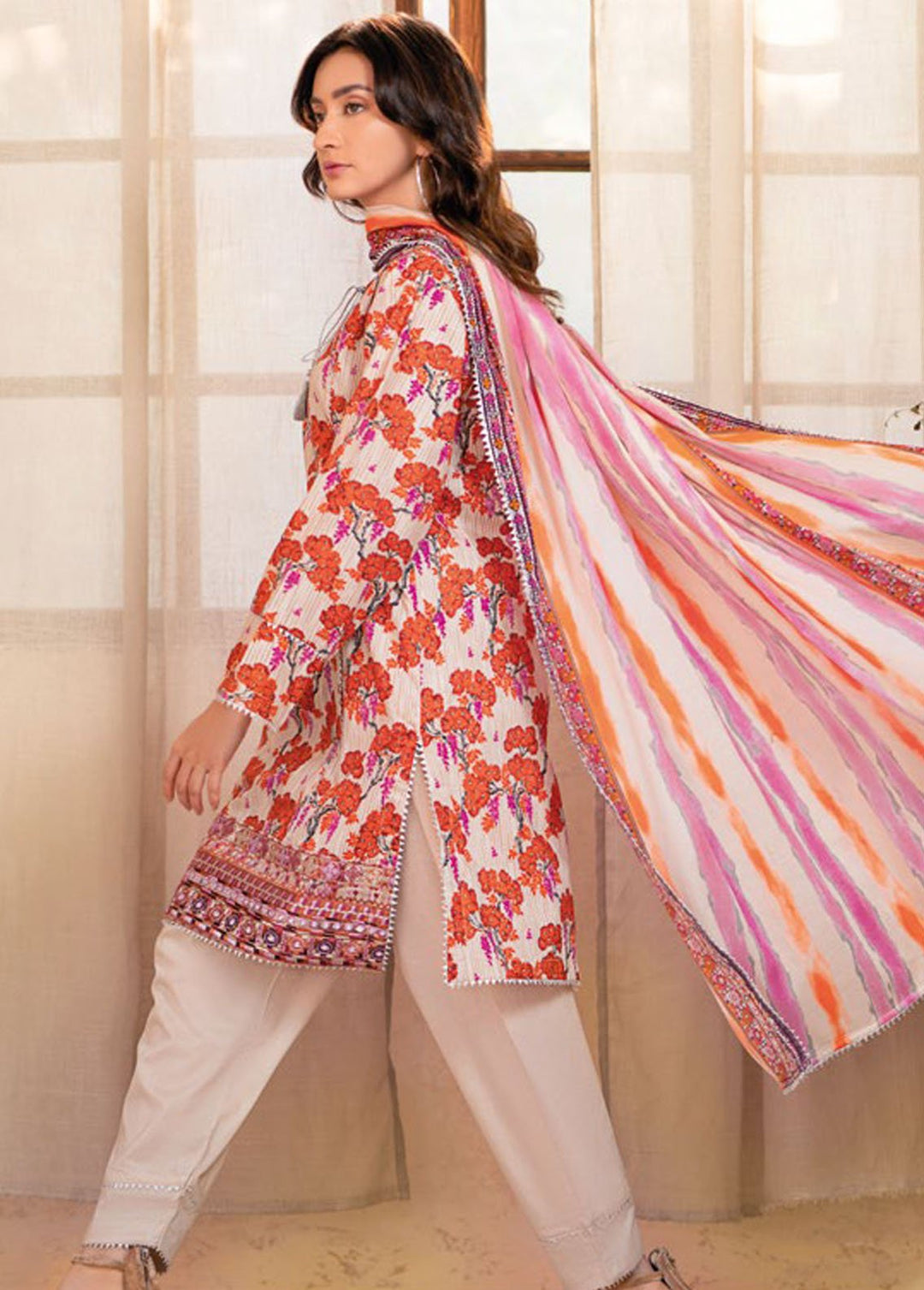 Essential By Gul Ahmed Embroidered Lawn Suits Unstitched 3 Piece GA24E CL-42134 - Summer Collection