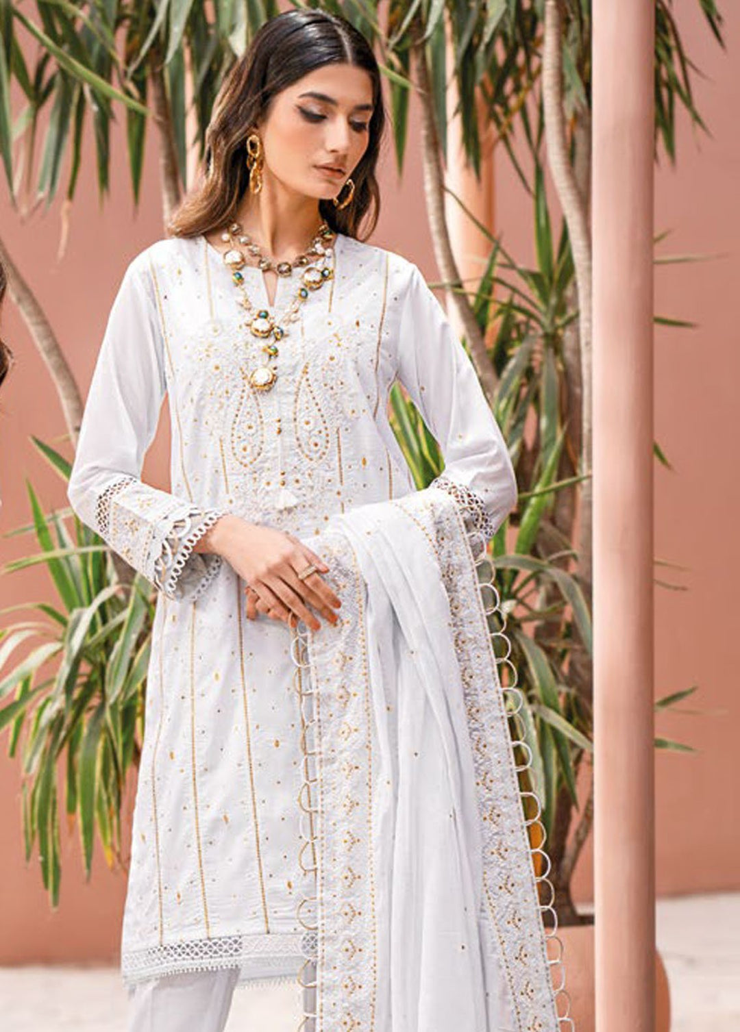 Essential By Gul Ahmed Embroidered Lawn Suits Unstitched 3 Piece GA24E DN-42019 - Summer Collection