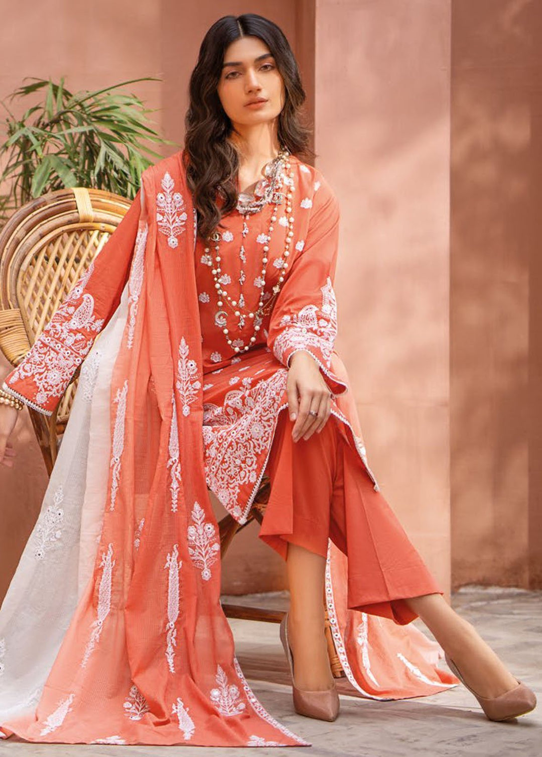 Essential By Gul Ahmed Embroidered Lawn Suits Unstitched 3 Piece GA24E DN-42020 - Summer Collection