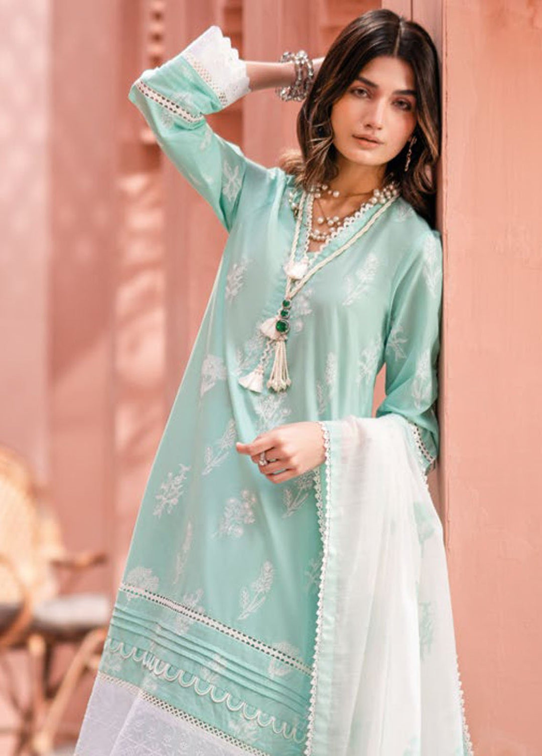 Essential By Gul Ahmed Embroidered Lawn Suits Unstitched 3 Piece GA24E SP-42018 - Summer Collection