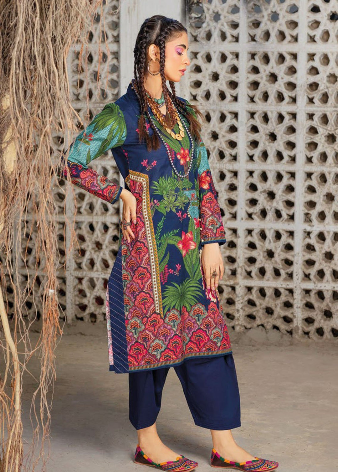 Essential By Gul Ahmed Printed Lawn Suits Unstitched 2 Piece GA24E TL-42030 - Summer Collection
