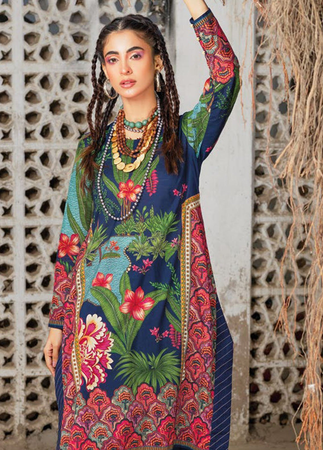 Essential By Gul Ahmed Printed Lawn Suits Unstitched 2 Piece GA24E TL-42030 - Summer Collection