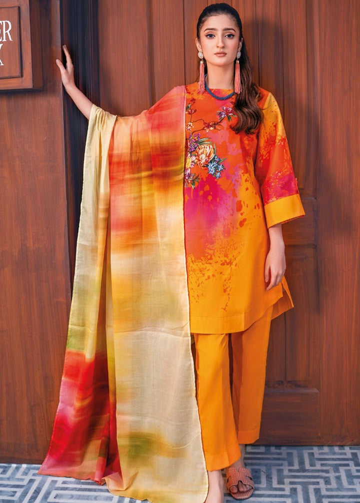 Essential By Gul Ahmed Printed Lawn Suits Unstitched 3 Piece GA24E CL-42022A - Summer Collection