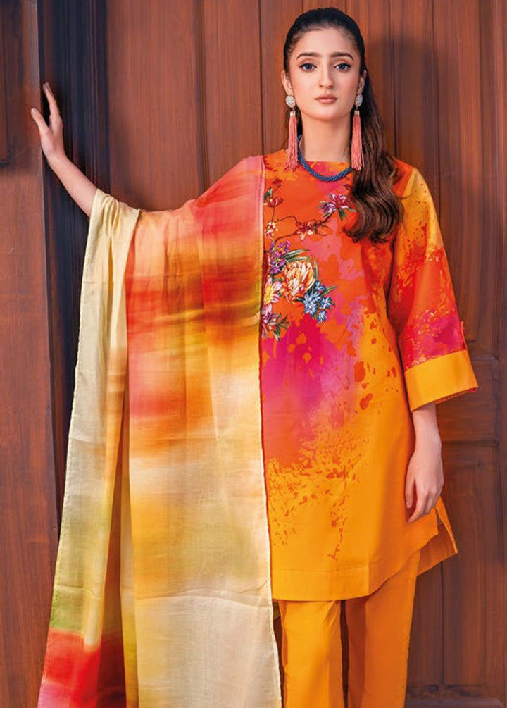 Essential By Gul Ahmed Printed Lawn Suits Unstitched 3 Piece GA24E CL-42022A - Summer Collection