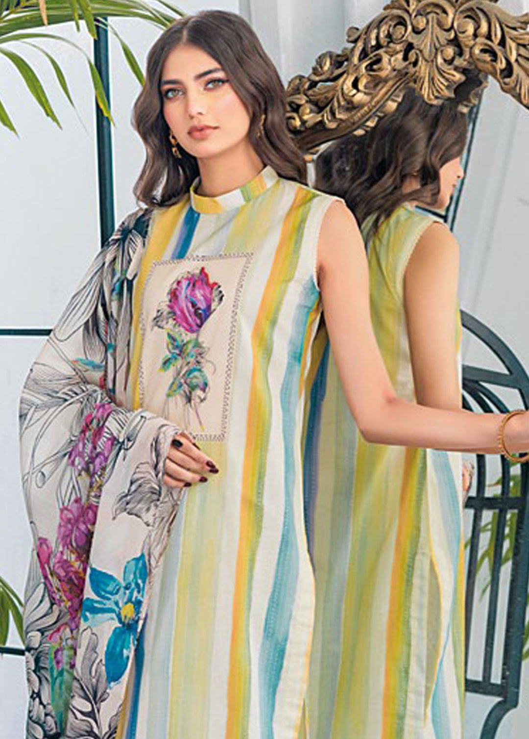 Essential By Gul Ahmed Printed Lawn Suits Unstitched 3 Piece GA24E CL-42029A - Summer Collection