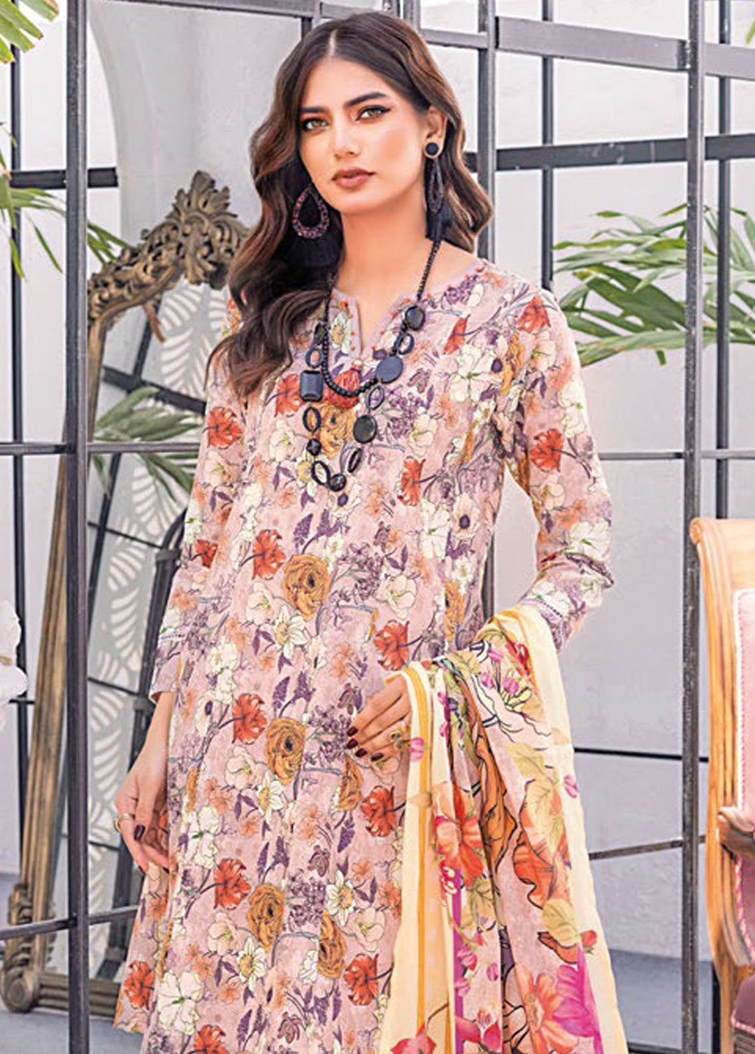 Essential By Gul Ahmed Printed Lawn Suits Unstitched 3 Piece GA24E CL-42100A - Summer Collection