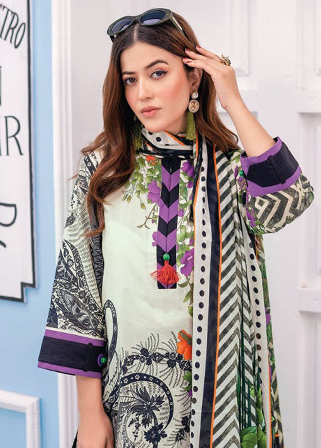 Essential By Gul Ahmed Printed Lawn Suits Unstitched 3 Piece GA24E CL-42171 - Summer Collection