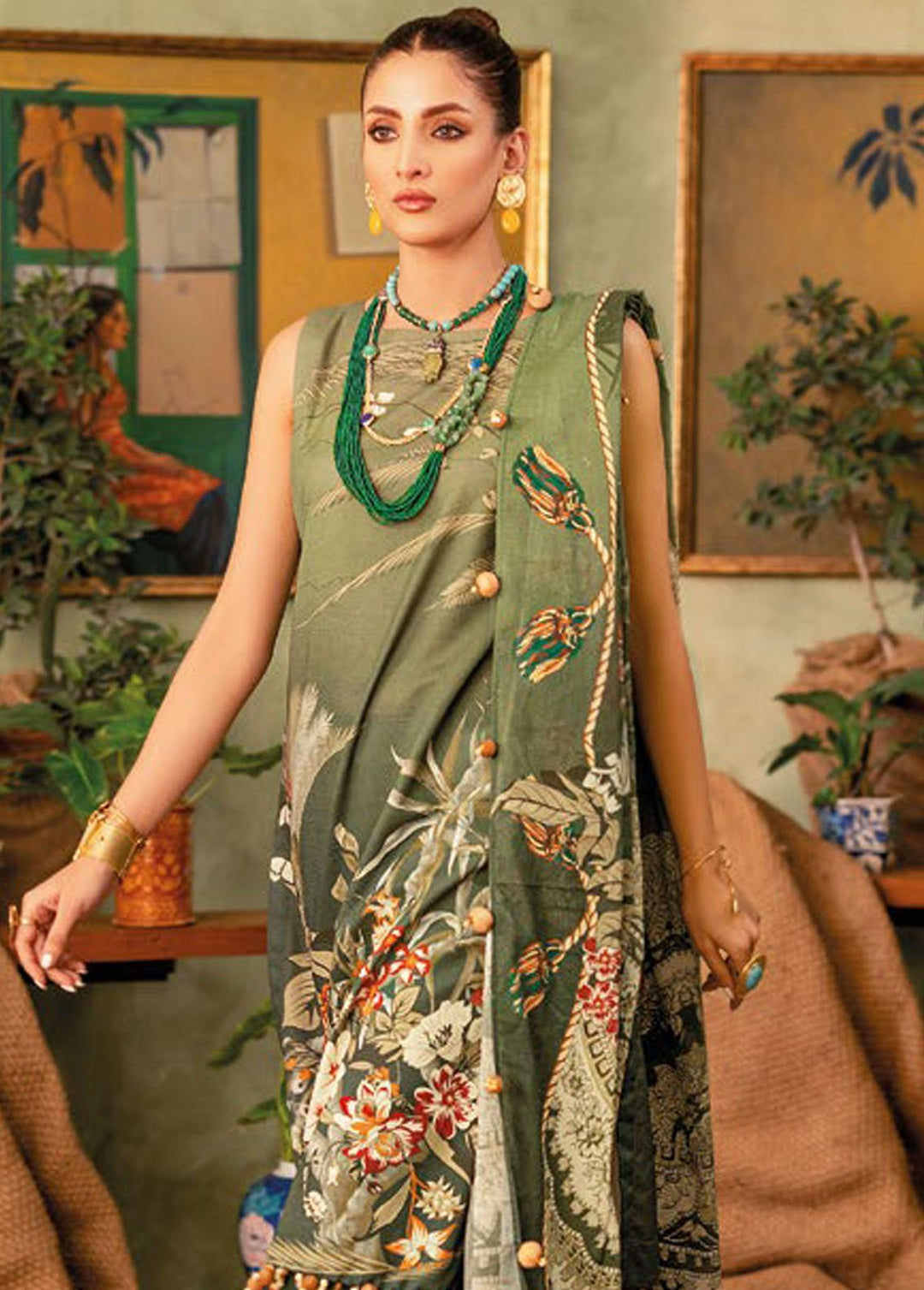 Essential By Gul Ahmed Printed Lawn Suits Unstitched 3 Piece GA24E CL-42199 - Summer Collection