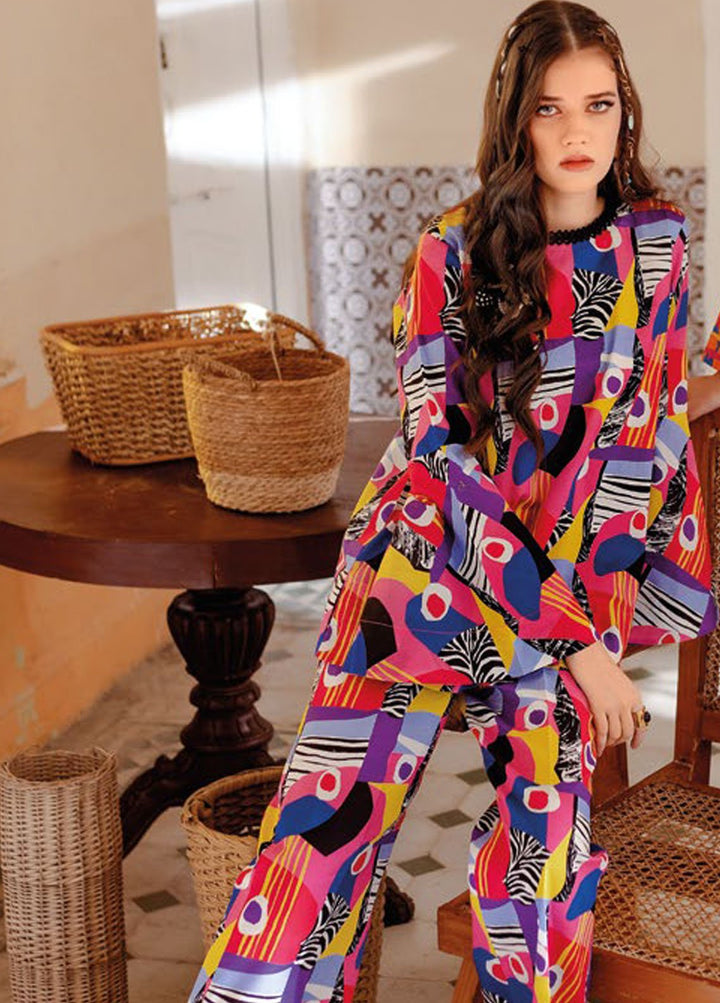 Essential By Gul Ahmed Printed Lawn Suits Unstitched Kurti GA24E SL-42022 - Summer Collection