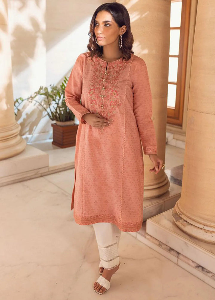 Essential Cambric By Asim Jofa Embroidered Cambric Kurti Unstitched AJ23E AJP-04 - Summer Collection