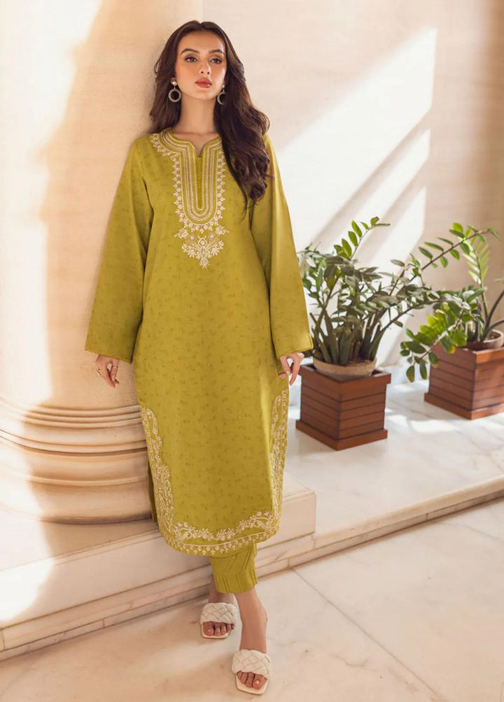 Essential Cambric By Asim Jofa Embroidered Cambric Unstitched Suit 2 Piece AJ23E AJP-10 - Summer Collection