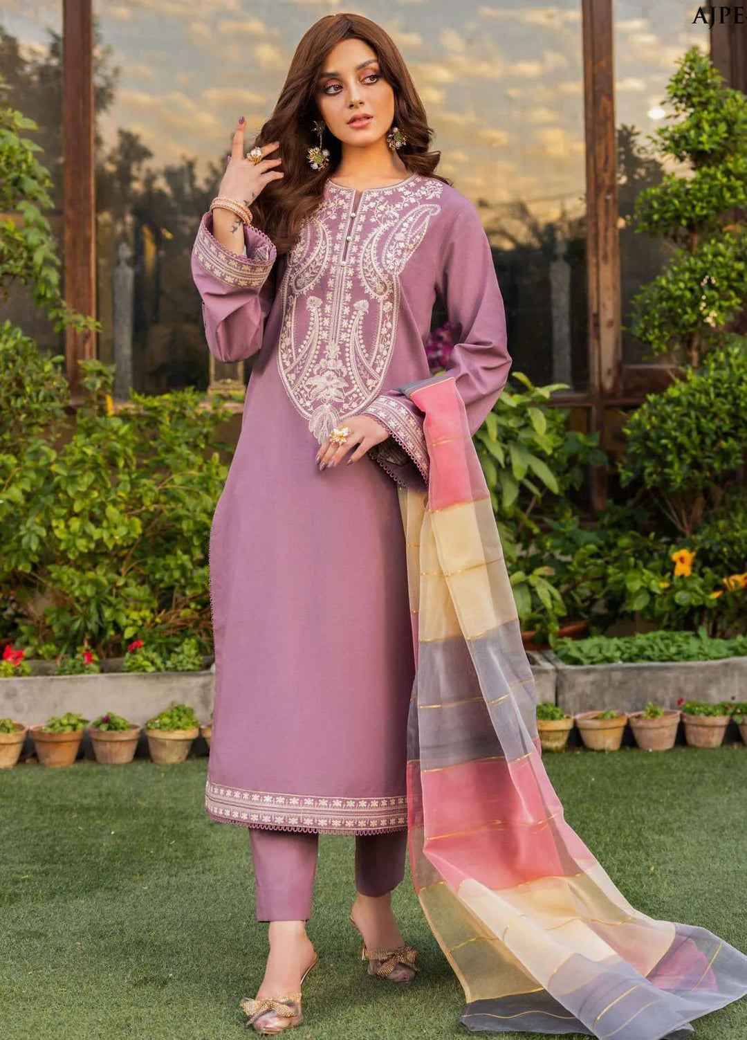 Essentials By Asim Jofa Embroidered Cambric Unstitched Suit 2 Piece AJ23ES AJPE-37 - Eid Collection