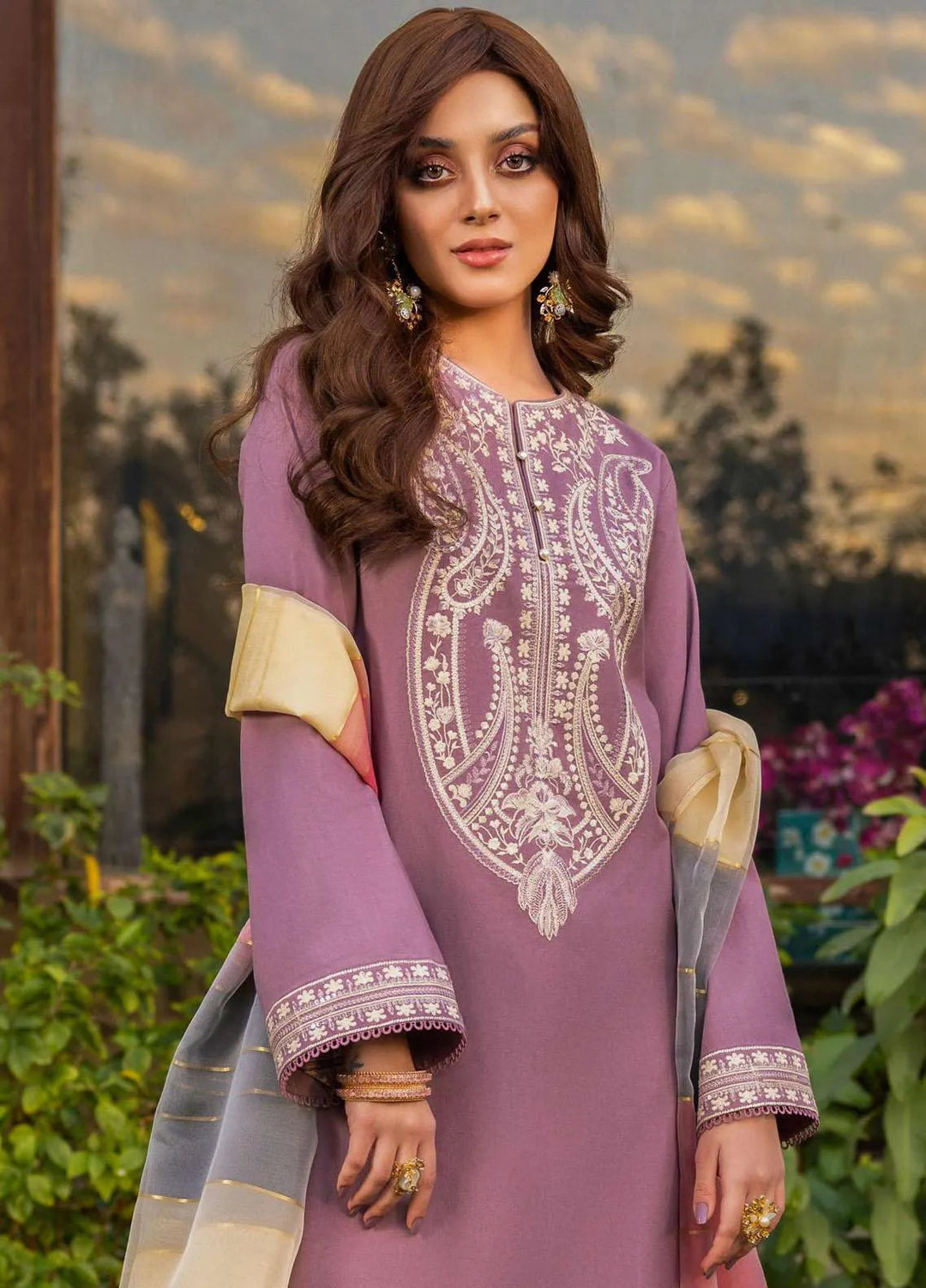 Essentials By Asim Jofa Embroidered Cambric Unstitched Suit 2 Piece AJ23ES AJPE-37 - Eid Collection