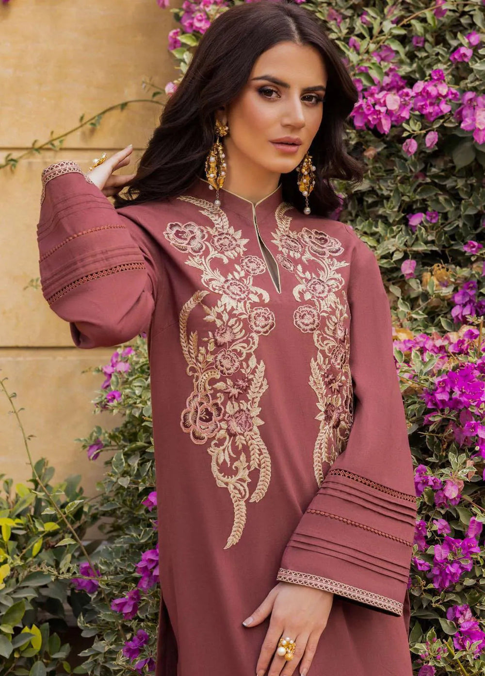 Essentials By Asim Jofa Embroidered Cambric Unstitched Suit 2 Piece AJ23ES AJPE-40 - Eid Collection