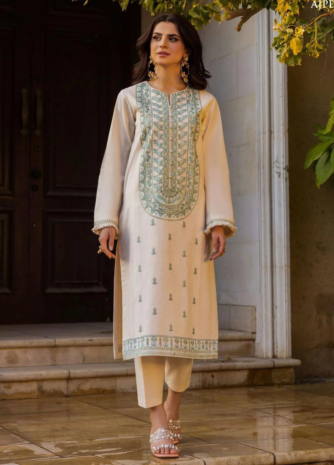Essentials By Asim Jofa Embroidered Cambric Unstitched Suit 2 Piece AJ23ES AJPE-42 - Eid Collection
