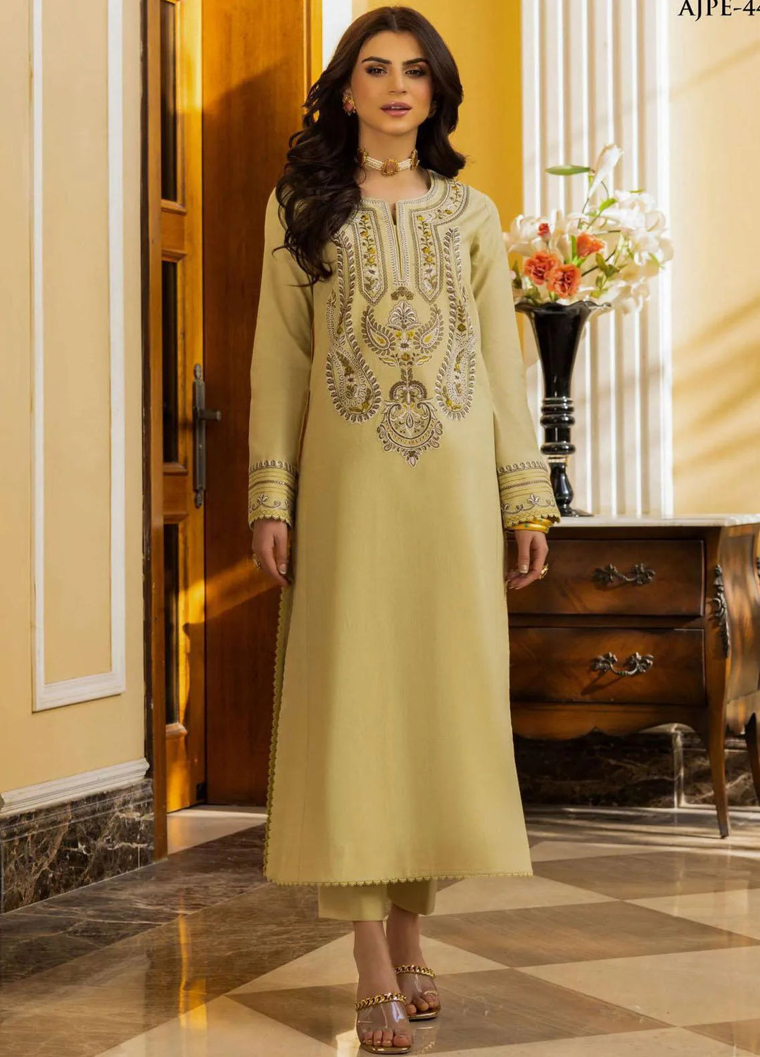 Essentials By Asim Jofa Embroidered Cambric Unstitched Suit 2 Piece AJ23ES AJPE-44 - Eid Collection