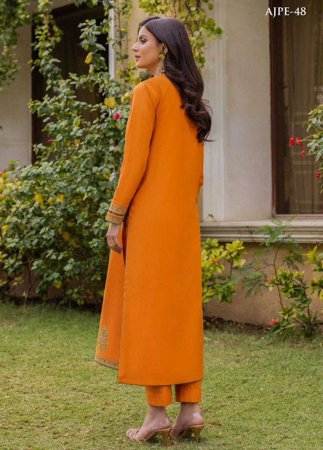 Essentials By Asim Jofa Embroidered Cambric  Unstitched Kurties AJ23ES AJPE-48 - Eid Collection