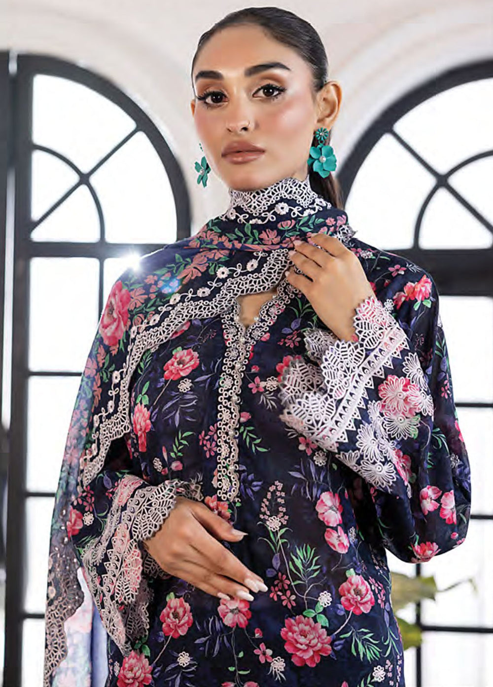 Essentials by Lakhany Embroidered Lawn Suits Unstitched 3 Piece LSM25EEL LG-RK-0022 - Summer Collection