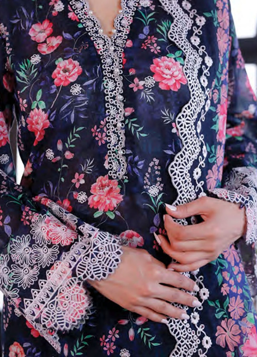 Essentials by Lakhany Embroidered Lawn Suits Unstitched 3 Piece LSM25EEL LG-RK-0022 - Summer Collection