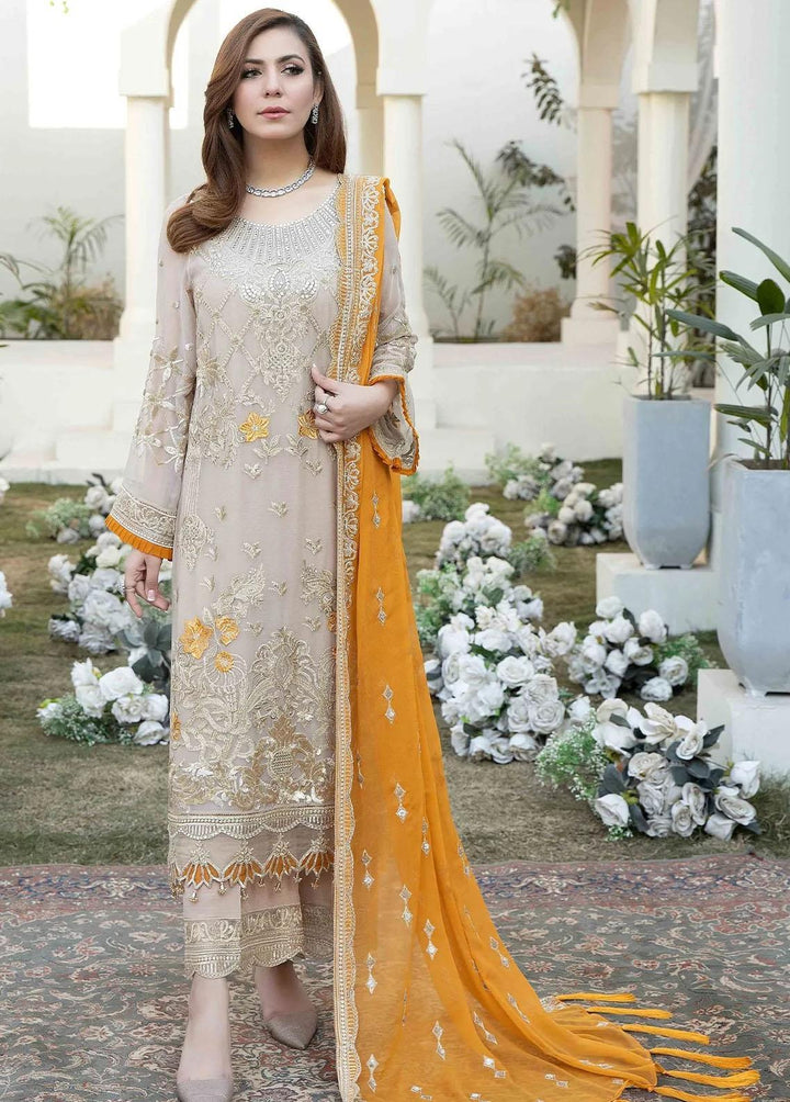 Esta Bonita By Imrozia Embroidered Chiffon Suits Unstitched 3 Piece IMP23EB M-12 Luna - Premium Collection