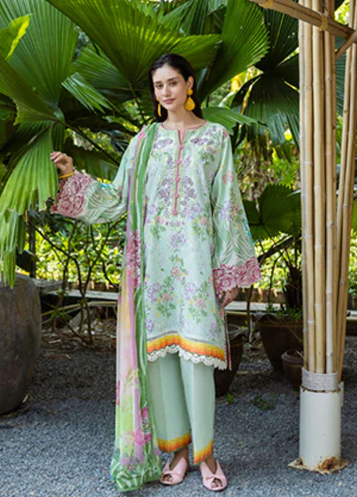 Ethereal Bloom by Roheenaz Embroidered Lawn Suits Unstitched 3 Piece RN25EB RNZ-02 A Ivara - Summer Collection
