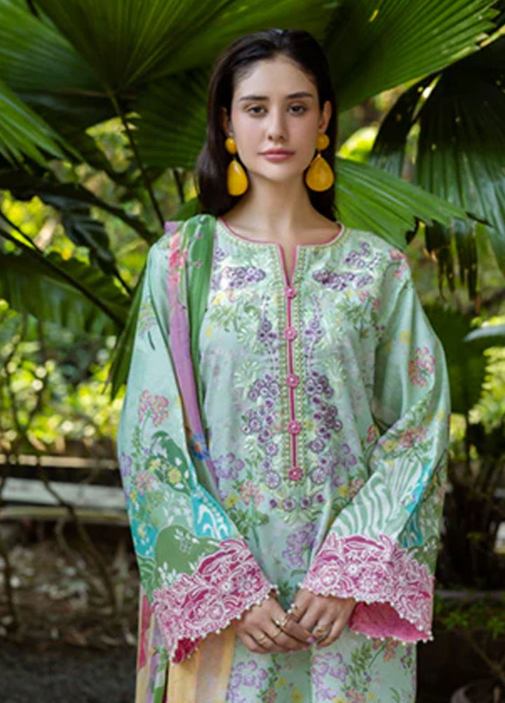 Ethereal Bloom by Roheenaz Embroidered Lawn Suits Unstitched 3 Piece RN25EB RNZ-02 A Ivara - Summer Collection
