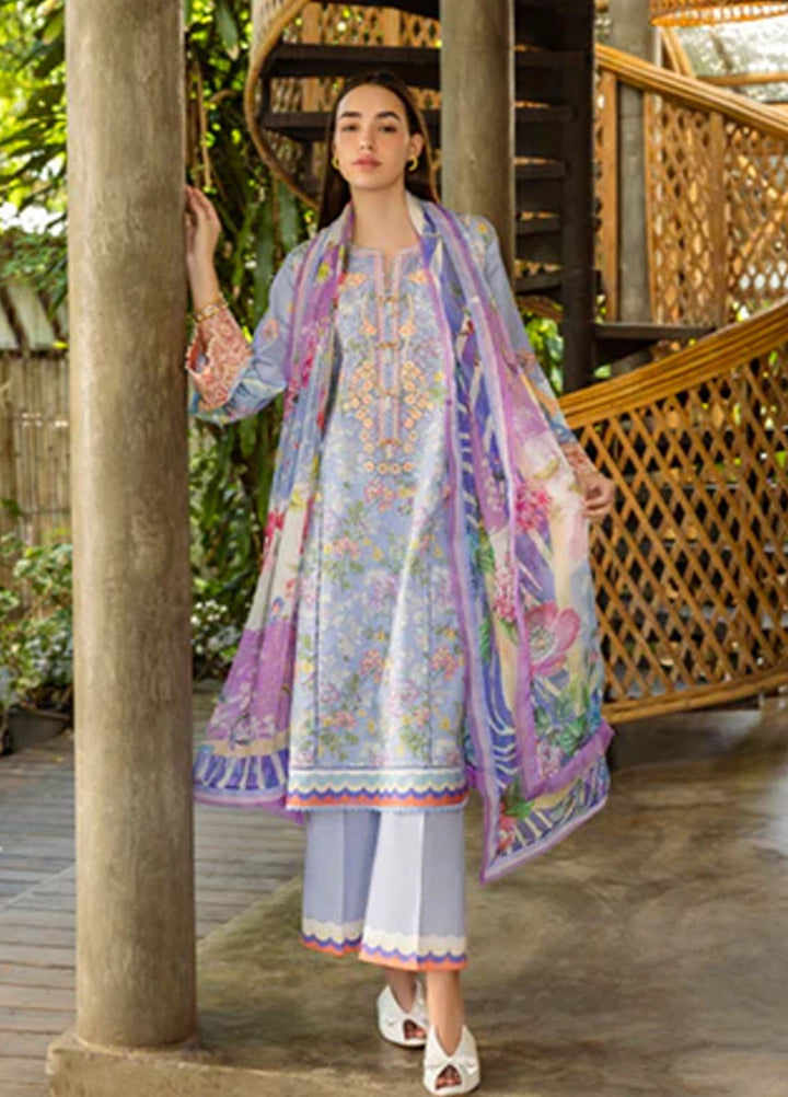 Ethereal Bloom by Roheenaz Embroidered Lawn Suits Unstitched 3 Piece RN25EB RNZ-02 B Florien - Summer Collection