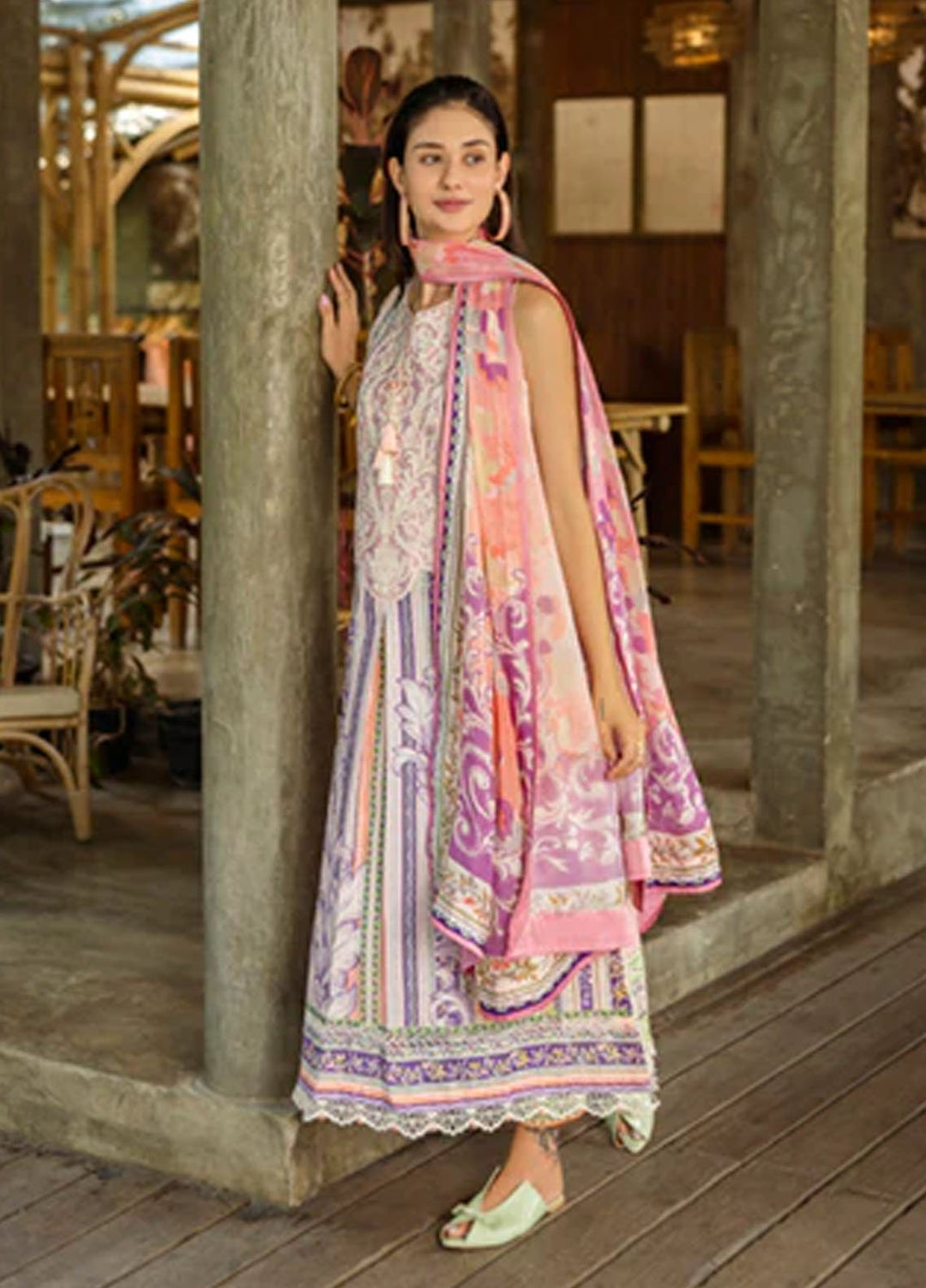 Ethereal Bloom by Roheenaz Embroidered Lawn Suits Unstitched 3 Piece RN25EB RNZ-03 B Eloria - Summer Collection