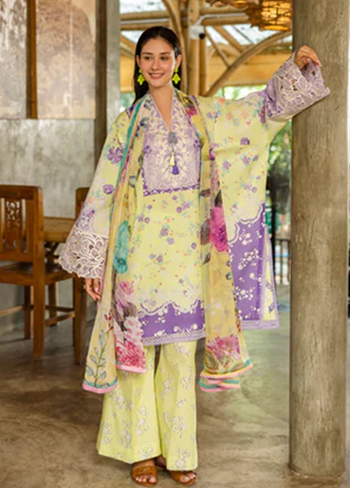 Ethereal Bloom by Roheenaz Embroidered Lawn Suits Unstitched 3 Piece RN25EB RNZ-04 A Elysse - Summer Collection