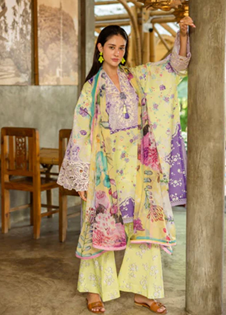 Ethereal Bloom by Roheenaz Embroidered Lawn Suits Unstitched 3 Piece RN25EB RNZ-04 A Elysse - Summer Collection