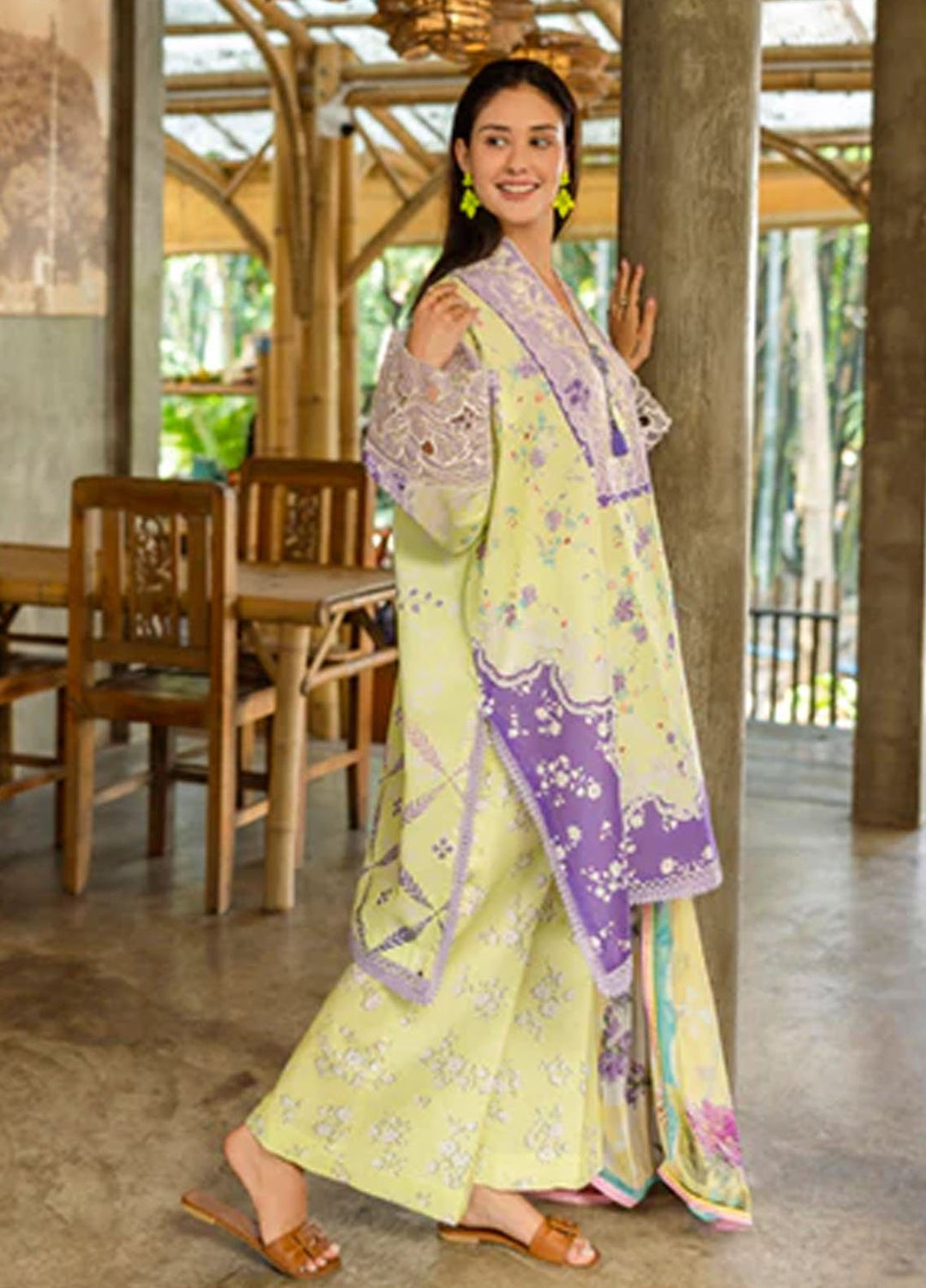 Ethereal Bloom by Roheenaz Embroidered Lawn Suits Unstitched 3 Piece RN25EB RNZ-04 A Elysse - Summer Collection