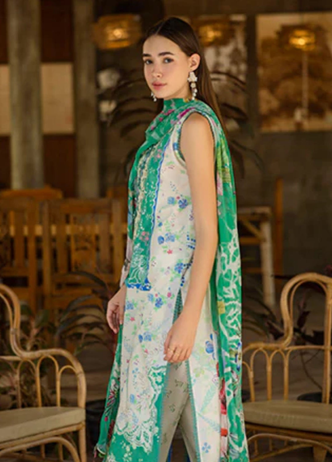 Ethereal Bloom by Roheenaz Embroidered Lawn Suits Unstitched 3 Piece RN25EB RNZ-04 B Zafira - Summer Collection