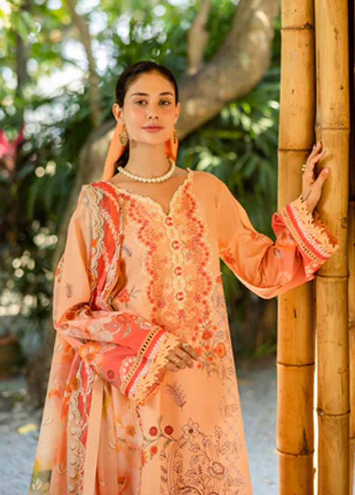 Ethereal Bloom by Roheenaz Embroidered Lawn Suits Unstitched 3 Piece RN25EB RNZ-05 A Zaria - Summer Collection