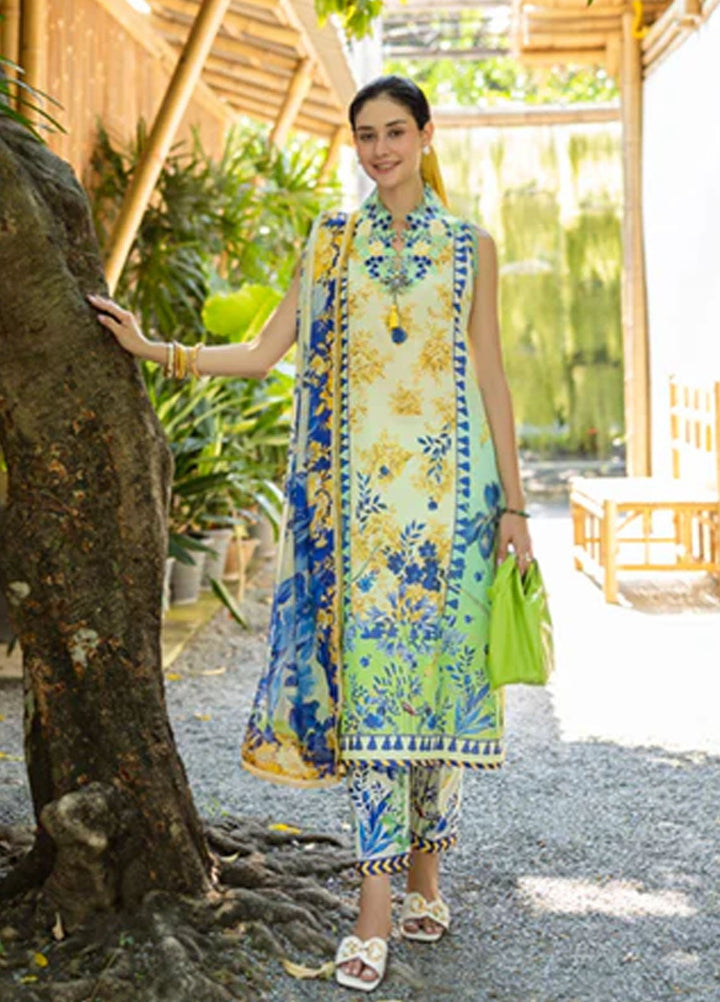 Ethereal Bloom by Roheenaz Embroidered Lawn Suits Unstitched 3 Piece RN25EB RNZ-06 A Celora - Summer Collection