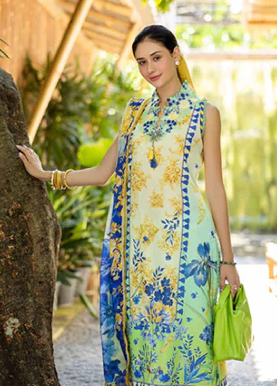 Ethereal Bloom by Roheenaz Embroidered Lawn Suits Unstitched 3 Piece RN25EB RNZ-06 A Celora - Summer Collection