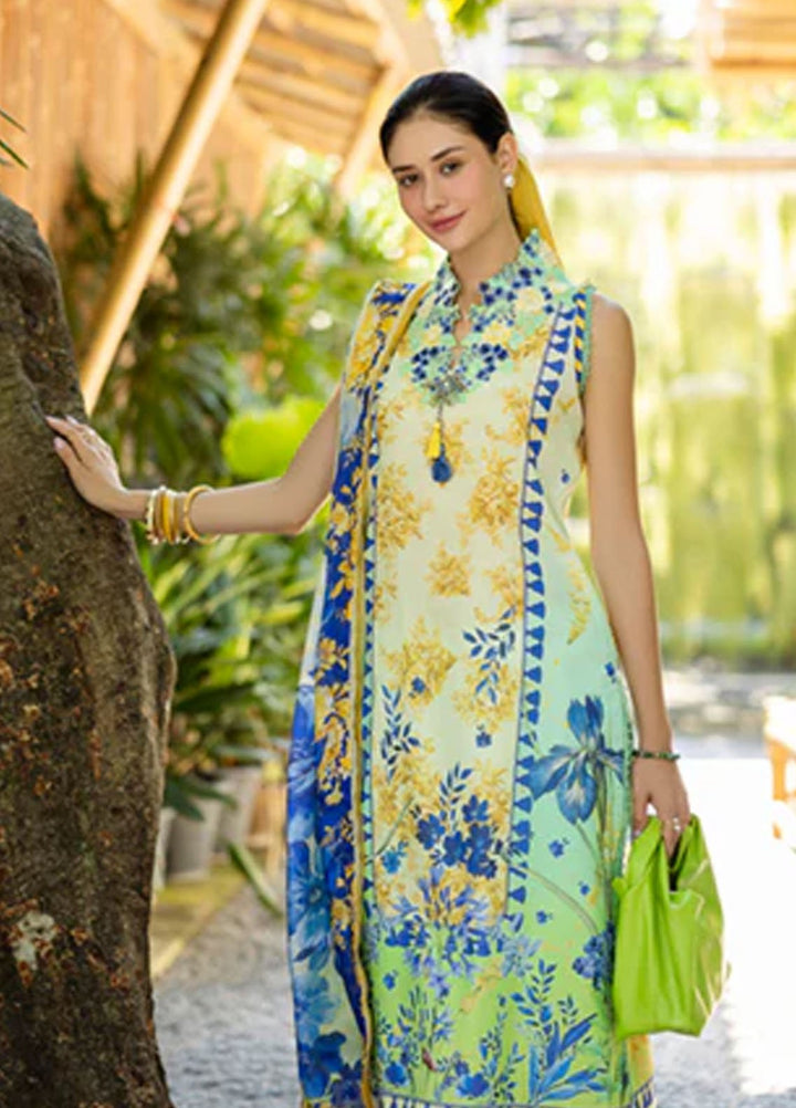 Ethereal Bloom by Roheenaz Embroidered Lawn Suits Unstitched 3 Piece RN25EB RNZ-06 A Celora - Summer Collection